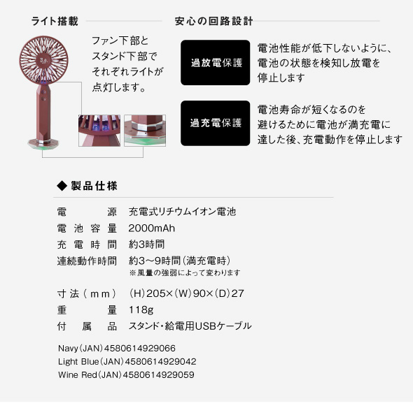 ハンディファンMagic Diamond Handheld Fan詳細